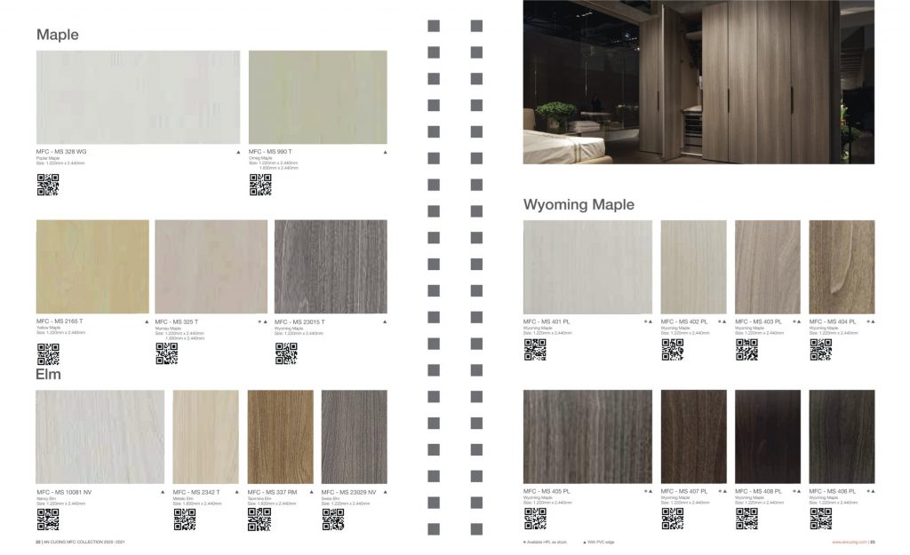 Melamine là gì? Catalogue mã màu gỗ Melamine An Cường mới nhất 2021